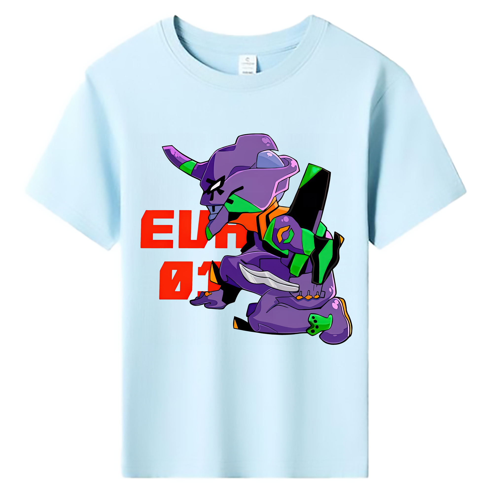 （画像用） EVA 新世紀エヴァンゲリオン 綿100％キッズTシャツ（フロントプリント）